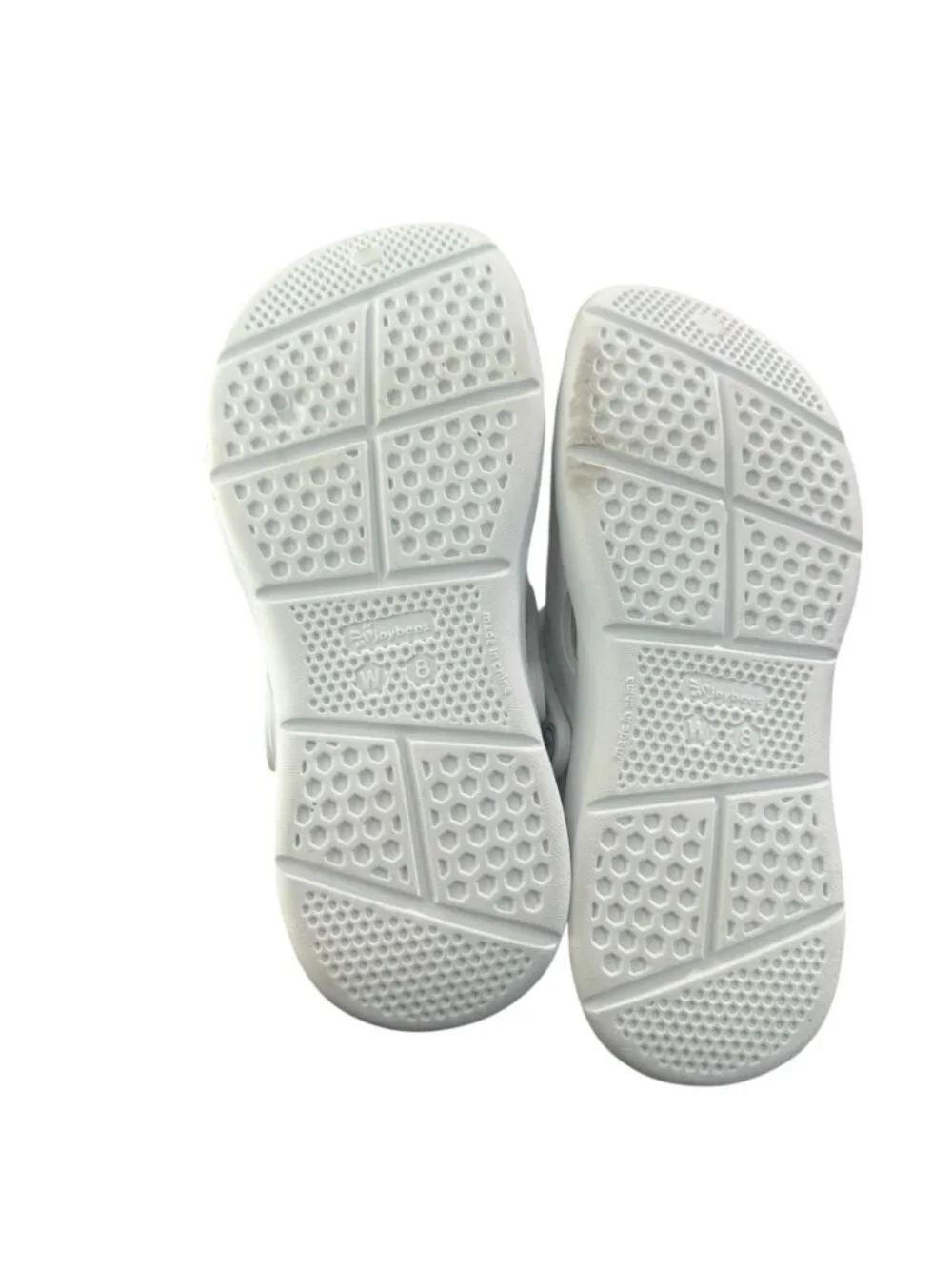 Joybees Unisex Active Clog Sandals Women’s Size 8 White Lightweight Lounge